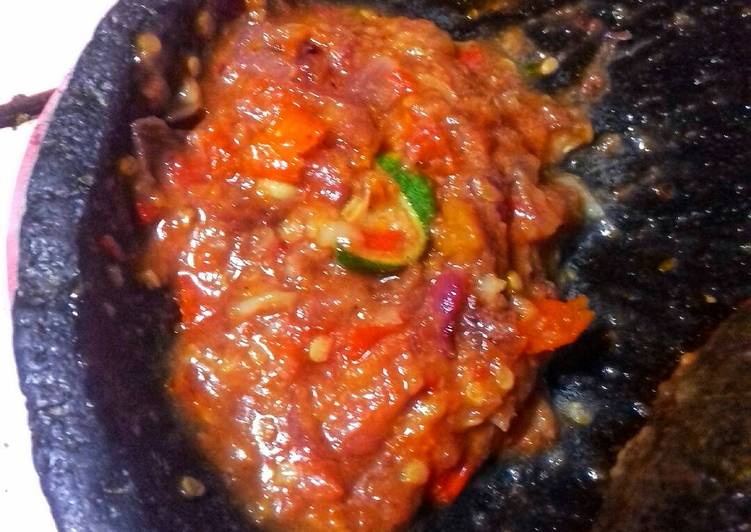 resep makanan Sambal terasi jeruk limau