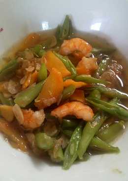 Tumis wortel buncis udang