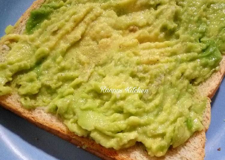 resep Roti Bakar Gandum dengan Alpukat (Wheat Toast with avocado)