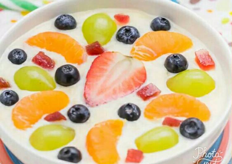 resep lengkap untuk Puding susu buah by omela