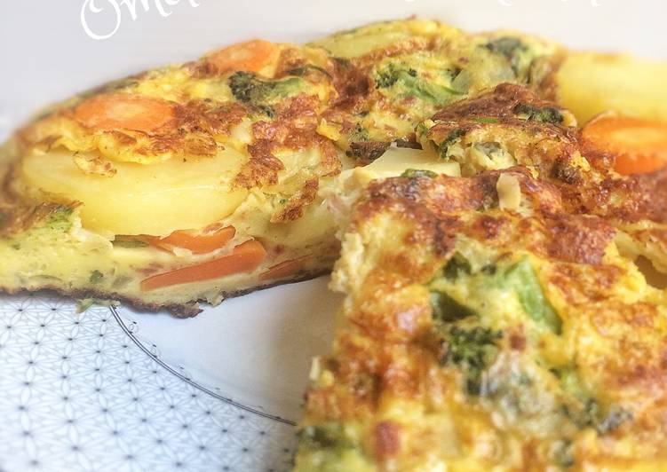 resep lengkap untuk Omelet Kentang Kornet