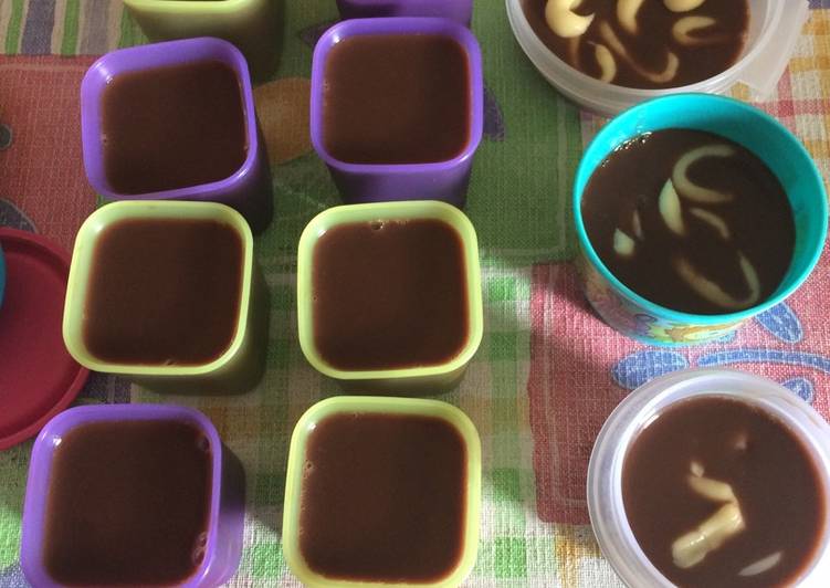 resep Puding coklat karamel denga vla susu