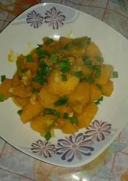 Tumis labu kuning ebi