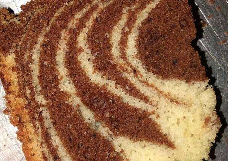 gambar untuk cara membuat Zebra cake