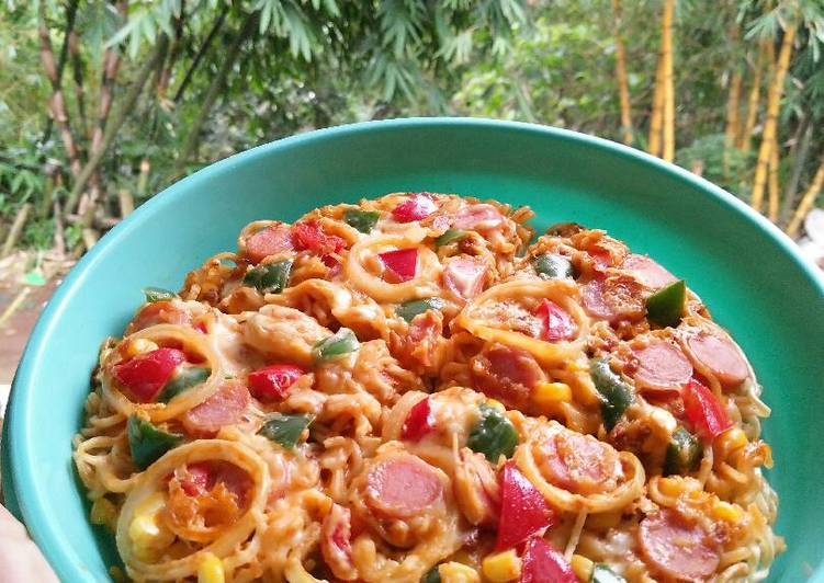 Resep Pizza Mie Saus Spagheti (Recook Giacinta) Kiriman dari Jenny
Ekarlina