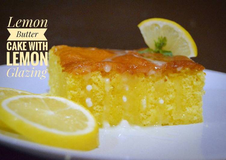 resep makanan Lemon Butter Cake with Lemon Glazing