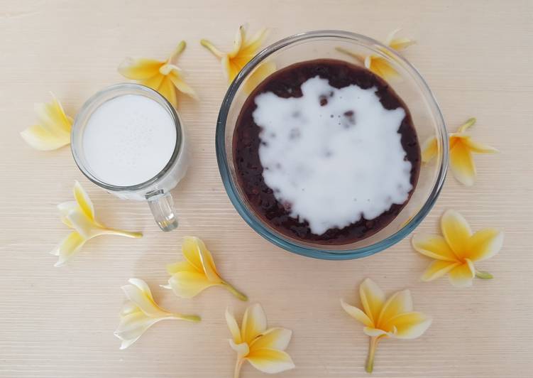 Bubur ketan hitam rice cooker