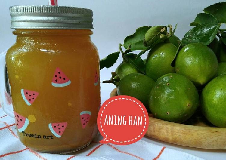 resep lengkap untuk Es kunyit asem with lemon