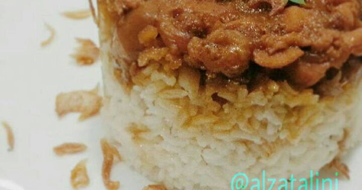 Resep Nasi Tim Ayam Cincang ala Almira Zatalini