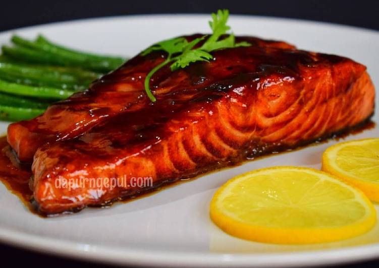 cara membuat Honey Glazed Salmon