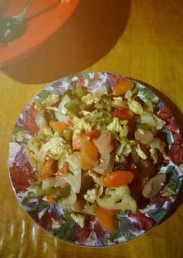 Tumis sayur.. Campur bakso.. Sosis.. Orik telor