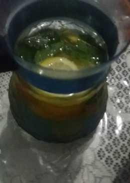 Detok orange,lemon,jeruk nipis daun mint