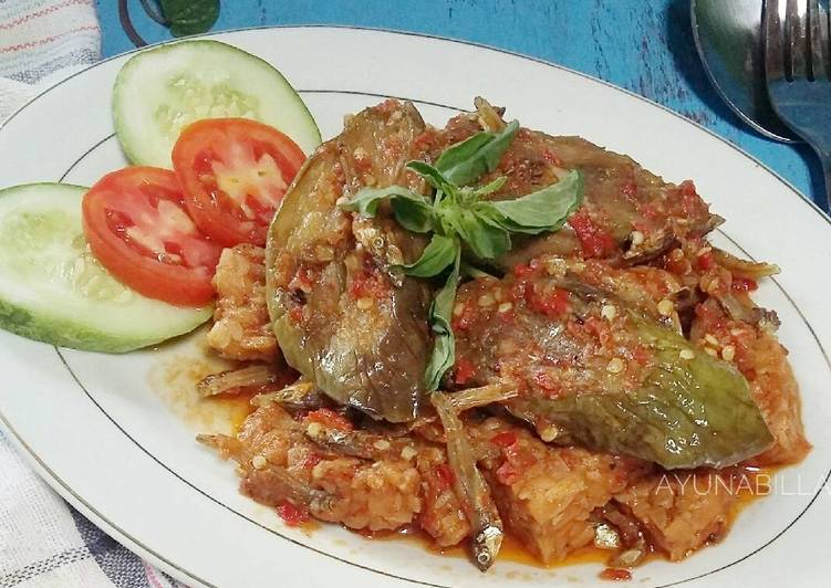 gambar untuk resep makanan Sambel terong+tempe+teri #PR_olahanterong