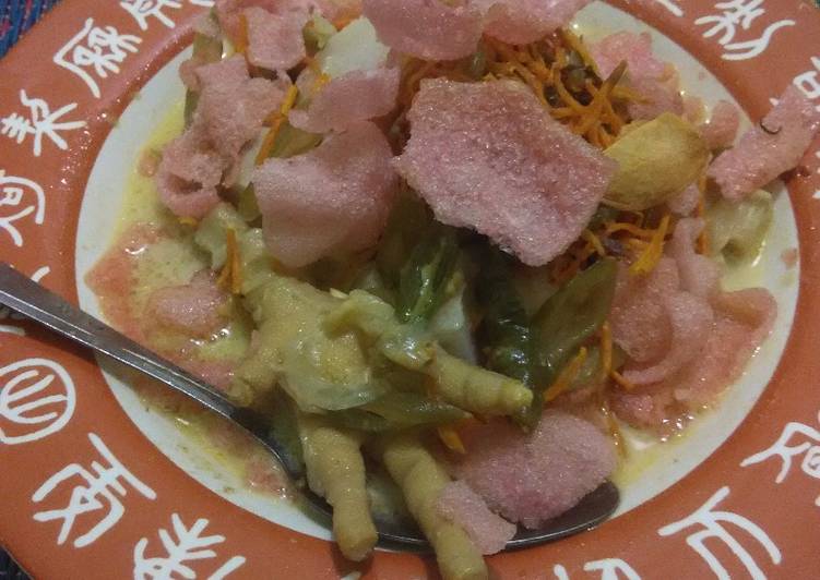 resep Ketupat gulai tokcer(tauco ceker) laziiz