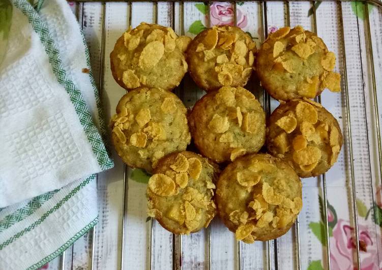 resep makanan Banana Corn flakes Muffin