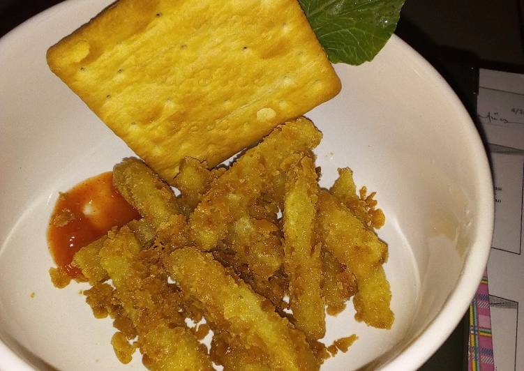 resep lengkap untuk Kentang Goreng with Crackers