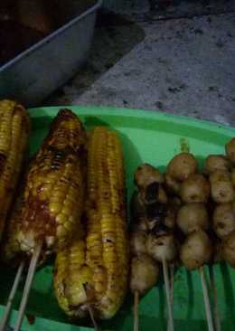 Jagung Bakar, Bakso Bakar (bumbu bakar pedas)