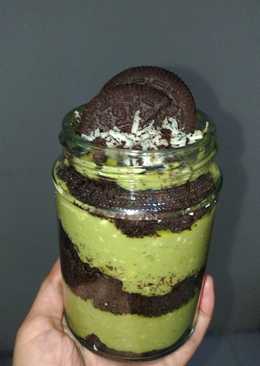 Greentea Oreo Cheesecake in Jar