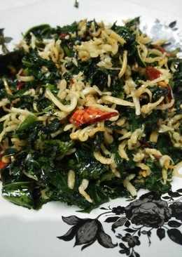 Tumis Daun pepaya jepang + teri medan