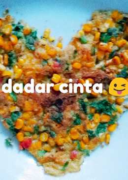 Telur dadar jagung pake cinta