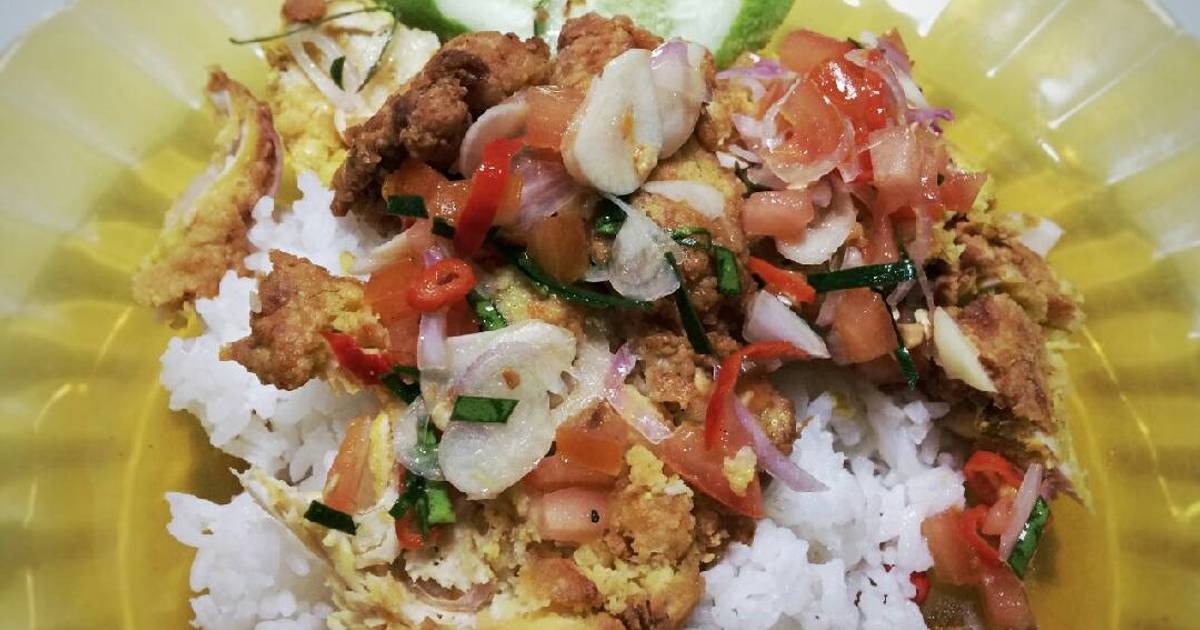  Resep  Nasi ayam  geprek  sambal  matah oleh Yoseffine 