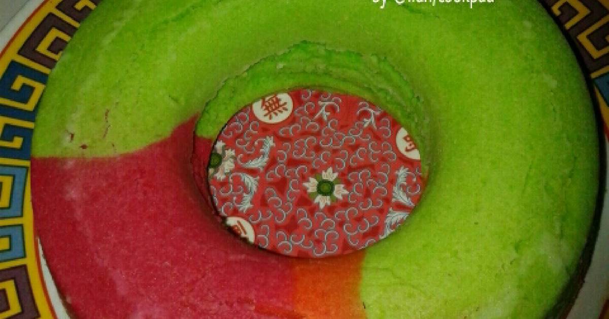 Resep Bolu Kukus 3 Warna