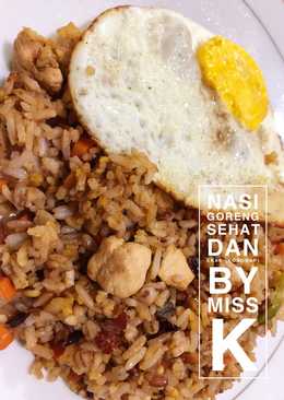 Nasi goreng sehat dn enak (olive oil+no msg+Beras putih&Kongbap=Seratnya setara dg beras merah)