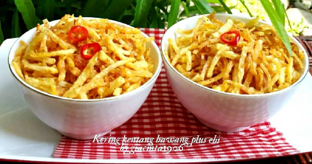  Resep  Kering  kentang bawang plus ebi  oleh Giacinta Permana 