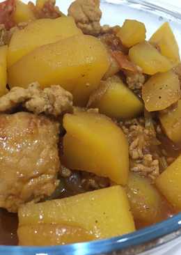 Semur daging ayam giling dengan kentang enak dan mudah ðŸ'