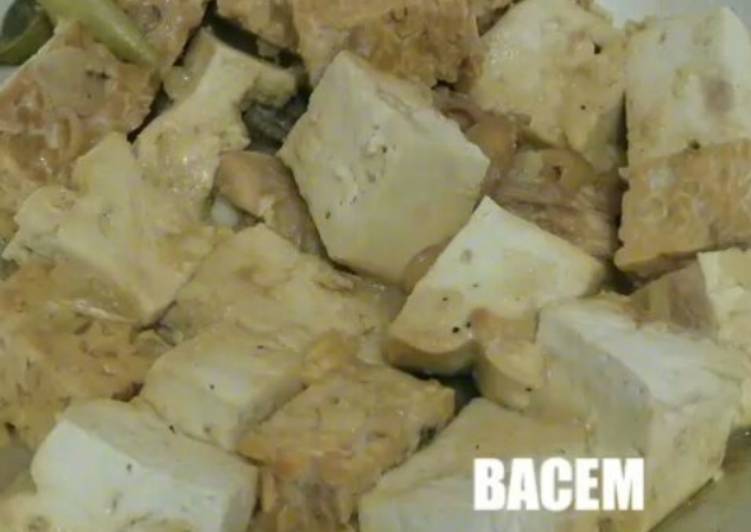 resep lengkap untuk Bacem Tahu Tempe