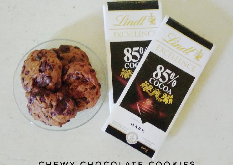 gambar untuk cara membuat Chewy chocolate cookies