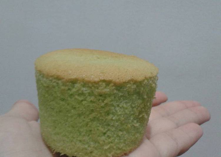 cara membuat Cupcake Pandan Lembut tanpa pengembang