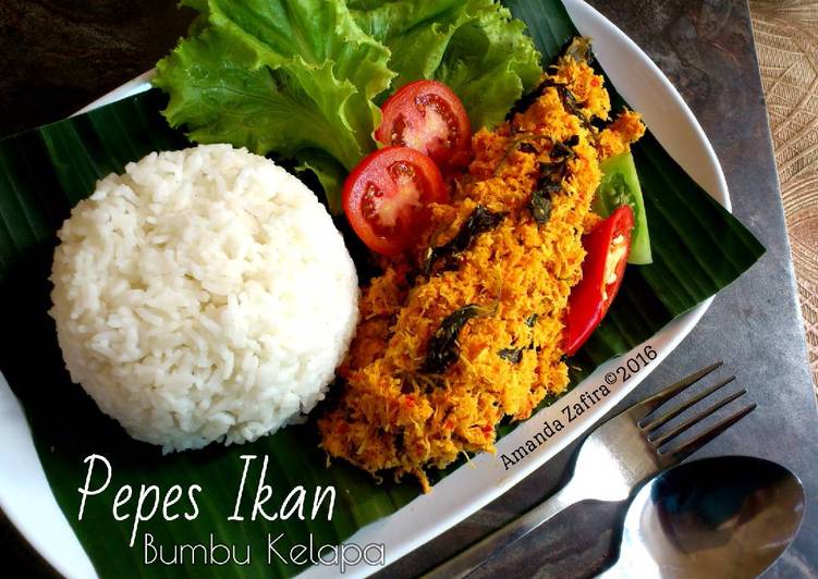 resep masakan Pepes Ikan Bumbu Kelapa