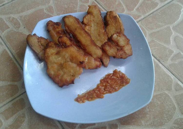 bahan dan cara membuat Sanggara Peppe (Pisang Penyet) #postingrame2_pisang