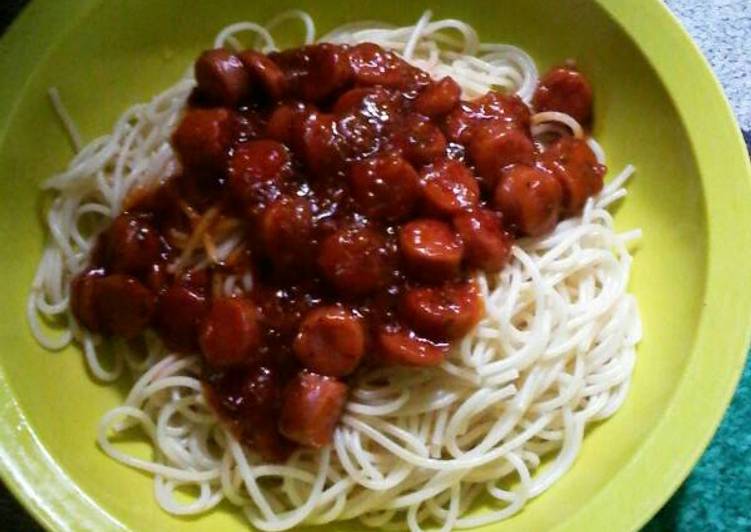 resep makanan Spagetti sosis bolognaise