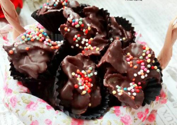 cara membuat Coklat Corn Flakes