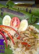 Nasi bakar jamur ayam pedas #Indonesiamemasak