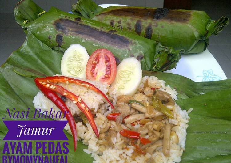 resep Nasi bakar jamur ayam pedas #Indonesiamemasak