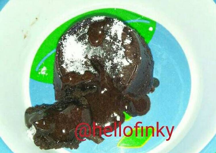 resep makanan Lava Cake Hitss tanpa Oven