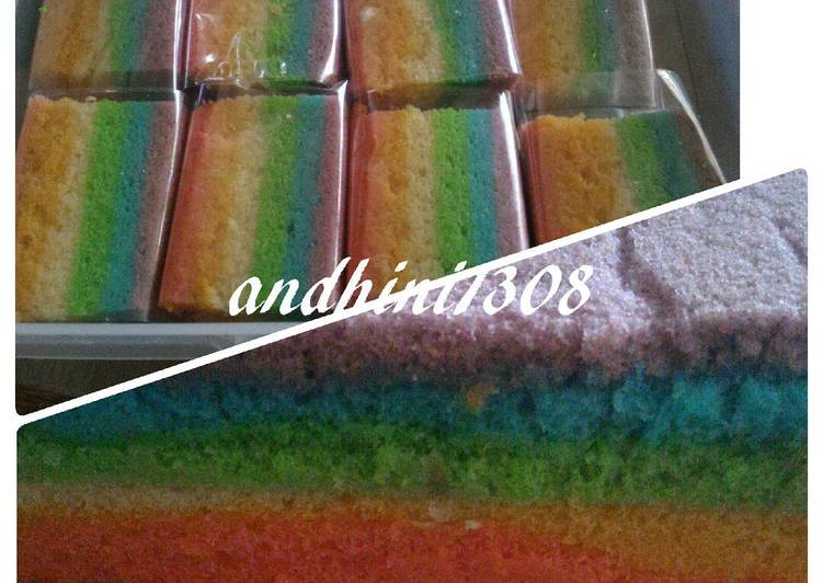 resep Bolu pelangi kukus