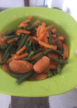 Tumis Kacang Panjang Wortel Sosis