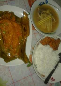 Sayur asem kayu & pepes ikan kembung mangga muda