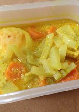 Sayur Santan Labu Siam, Wortel, Tahu dan Telur