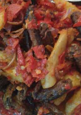 Belut goreng balado