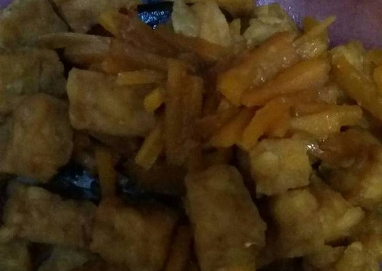 Resep Menu bayi/anak 1y: orek tempe wortel sederhana - Diah85