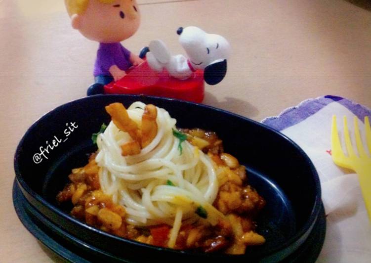 Resep Spageti saus tempe, enak bergizi Oleh Frielingga Sit