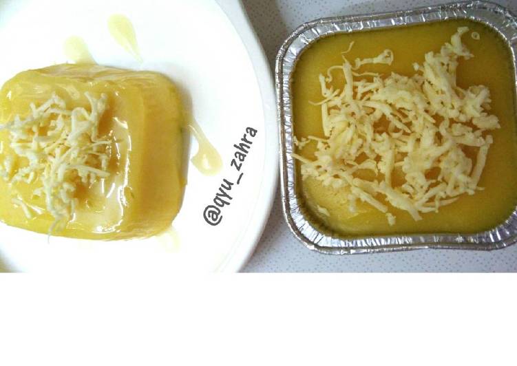 bahan dan cara membuat Puding Jagung tanpa Agar Agar