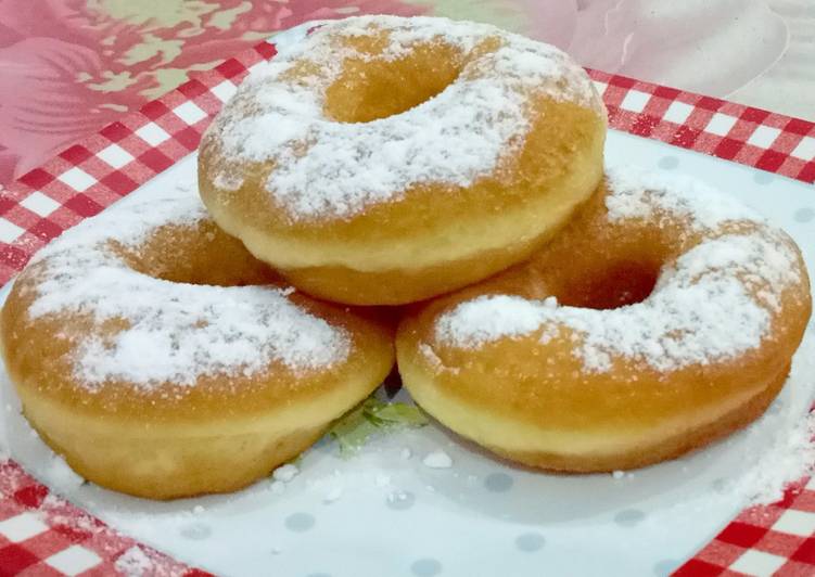 gambar untuk cara membuat Donat kentang white ring