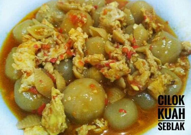 resep makanan Cilok kuah seblak