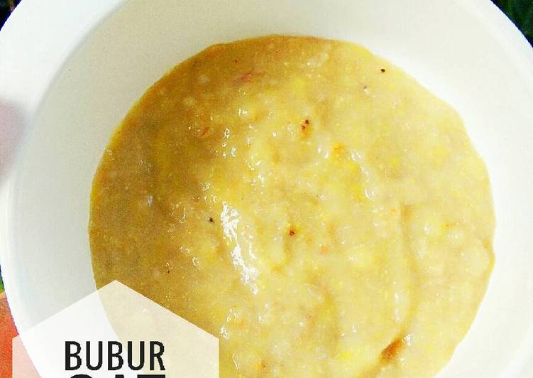 cara membuat Bubur oat pisang keju